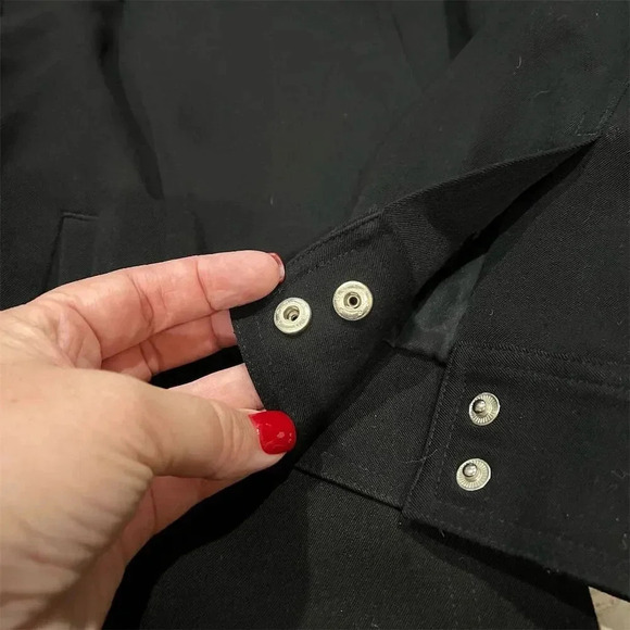 Grace Dane Lewis Women's Black Cropped Jacket Size 12 Casual Button-Up - Picture 6 of 12